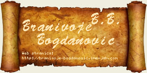Branivoje Bogdanović vizit kartica